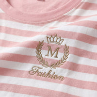 Ladies Pyjamas Set in 100% Material with Short Sleeve and Cropped Pants, Womens for Summer Loungewear, Breathable