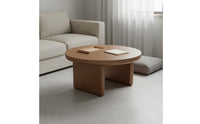 2 Pieces Round Nesting Coffee Tables Thick Surface Modern White Side Tables Living Room Furniture for Home