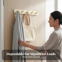 No-Drill Installation over-the-Door Hook Rack Easy to Install Coat Hanger Assemblyhome Organization Organizer Strong Load Bearing for Homeowners, Students, Families, Entryway, Bedroom, Bathroom, Dorm Room
