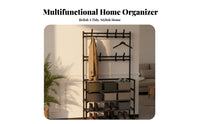 Complete Design composite Coat and Shoe Rack Multifunctional Coat and Shoe Rack Combo Space-Saving Entryway Organizer Multi-Functional hangers for Families, Students, property owners, Hallway, Mudroom, Dorm Room, Bedroom