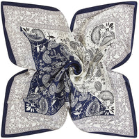 Maithong 60cm Imitation Silk Ethnic Patchwork Paisley Scarf for Women