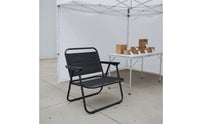 Carbon Steel Foldable Camping Table Set Stable Folding Camping Chair Set Rust-Resistant Folding Camp Table Waterproof for Market Stall