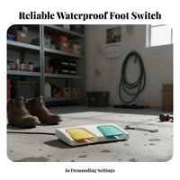 Waterproof USB Foot Pedal Multiple Connection Options Wireless Foot Switch Wear Resistant Programmable Footswitch Plug and Play for Musicians, Technicians, Factory Workers, Production Line, Workshop, Laboratory, Hospital