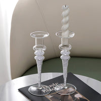 European Modern Creative Diamond Glass Candle Holder