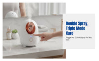 Nano Spray Facial Humidifier, Hot & Cold Dual Spray, Deep Hydration, Home Skincare Device