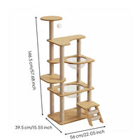 Large Cat Climbing Tree resistant Sisal Scratching Column Structure Double Tunnel Furry Friend Accessory