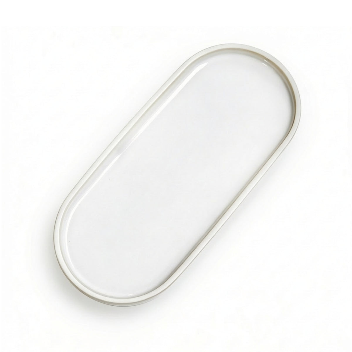 Oval Serving Platter Porcelain White Serving Dish Glazed Oval Platter for Dessert Displays, Cafes