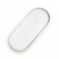 Oval Serving Platter Porcelain White Serving Dish Glazed Oval Platter for Dessert Displays, Cafes