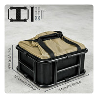 Quick Release Cycle Basket Easy Installation Rear Bike Basket Large Capacity Detachable Bike Cargo Carrier for Cyclists
