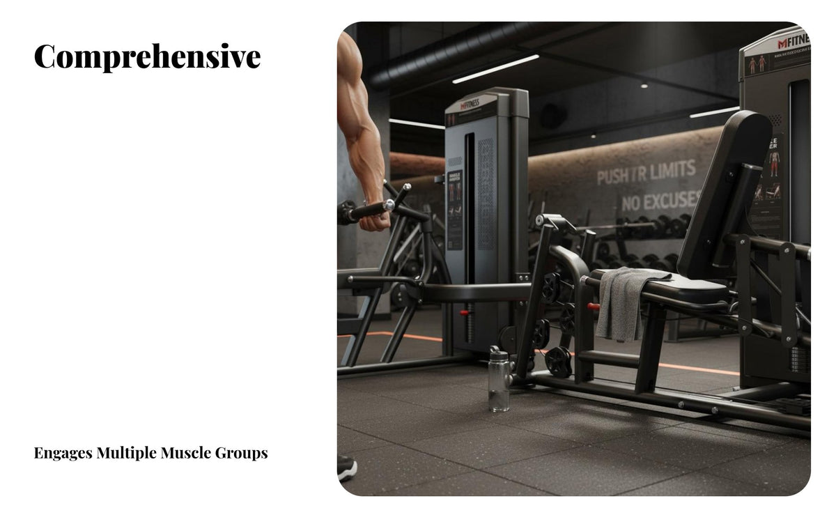 Pulley System Gym Commercial Grade Full Body Workout Machine Heavy-Duty Steel Frame Pectoral Press Machine for Athletes, Bodybuilders