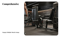 Pulley System Gym Commercial Grade Full Body Workout Machine Heavy-Duty Steel Frame Pectoral Press Machine for Athletes, Bodybuilders