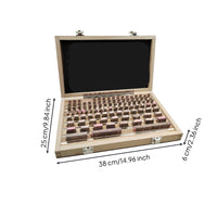 103 Pieces Calibrated Precision Steel Gauge Block Set Accurate Gauge Block Set with Wooden Case Machined Jo Blocks Hardened for Inspectors