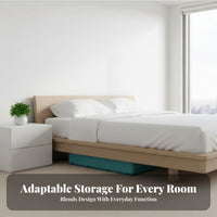Flat Rolling Storage Bin Dust-Proof Rolling Storage Bin Stackable for Homeowners