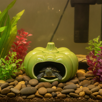 Turtle Hideaway House Aquarium Decoration Ceramic Shelter for Reptiles and Small Pets