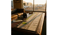 Large-Format Runway Scene Board Printed Aircraft Display Base for Collectors, Hobbyists