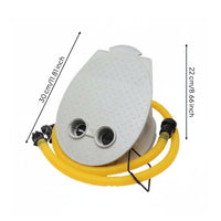 Foot Operated Inflatable Boat Pump Manual Inflation Hand Pump Portable Inflatable Boat Adapter Twin Hose for Paddlers, Boaters, Campers, Water Sports, Camping, Beach