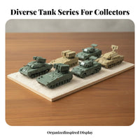 1:144 Armored Vehicle Model Set Easy Assembly Scale Model Armored Vehicle Miniature Armed Forces Vehicle Collection Glue No-Glue