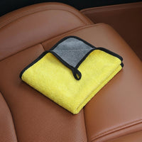 Double Sided Car Drying Towel and Microfibre Cloth, 400-600 GSM Microfibre Towel 30cm x 30cm, High Absorbency Multi-Purpose Tool for Car Care