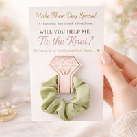 Satin Scrunchies for Women with Crown Ties Scrunchie Set for Bridesmaids, Slip Hairbands Gifts, Small Sleep Accessories