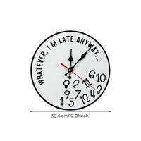 Bold Typography Humorous Wall Timepiece Decorative Funny Wall Timepiece Wooden for Prank Lovers