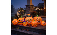Outdoor Inflatable Pumpkin with Black Cat Long-Lasting Inflatable Black Cat and Pumpkin Decoration Easy to Use Inflate Yard Decoration Lighted for Lawn