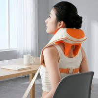 6D Massage Heads Neck and Shoulder Massager Two-Sided Heating Back Worn Massager 3 Modes for Home