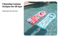 Cartoon Swim Float with Handles Easy to Inflate children's Buoyant Surf Board Portable Kids Buoyant Board for Beginner Swimmers, Pool, Surfing, Lake
