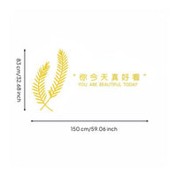 Light Luxury Design 3d Wall Decal Removable Foliage Wall Sticker Peel and Stick Home Decor Easy to Apply for Restaurant, Living Room