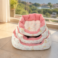 Pet bed set of 3, fluffy pillow for small to large pets, pet basket sofa 50-60cm, cuddly