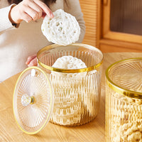 Kitchen Storage Jar with Lid, Large Capacity, PP, Cylindrical, Simple Style