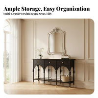 French & design 2-Tier sideboard Table Vintage Design 2-Tier Entryway Shelf Elegant Look Hallway Cabinet Slim silhouette for Interior Decorators, Apartment Dwellers, homeowners, Foyer, Living Room, Bedroom, Behind Couch