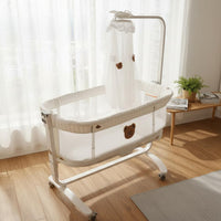Co-Sleeper Bassinet Multi-Functional Mobile Bassinet Portable Baby Crib Adjustable Height Portable Co Sleeper Foldable