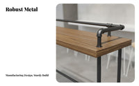 Warehouse Bar Table High Top Narrow Counter-Height Table Set Space-Saving Design Tall Dining Furniture for Apartment Dwellers, Balcony, Kitchen