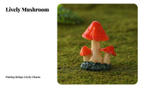 DIY Craft Resin Toadstool Sculpture Figurine Realistic Design Resin Toadstool Sculpture Statue Detailed Sculpture for Crafters