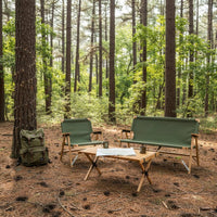 Portable Folding Loveseat Foldable Design Double Folding Chair Stable Structure Two-Person Camp Bench for Couples, Camping, Picnic, Backyard