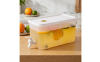 Rectangular Beverage Dispenser with Tap Compact Beverage Dispenser with Spigot BPAclear of Phthalate-Free Jug Clear for Family Gatherings