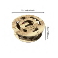 Wooden Cat   Cutout Openings Cat   Box Wood Grain Finish