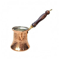 Handmade Turkish Cezve Tin-Lined Hammered Cezve Pouring Lip Copper Ibrik Stovetop Safe for over a Flame