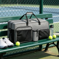 Tennis Racket Bag with Shoe Compartment Organized Water Bottle Bag Large-Capacity for Travel