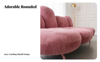 Powder plush Chair Romantic design Oversized Deep-Seat Lounger French Inspired Accent Seating for Girls, Women, vanity area, Lounge Area, perusing corner