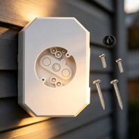 Siding Mounting Block with Electrical Box Bright Outdoor Light Mounting Block Rectangular for Electricians, Home Improvement Enthusiasts