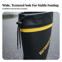 men's Wide Calf Rain Boots Easy on and off Extra Wide Waterproof Work Boots Breathable Lining Shielded Footwear for Farmers, Outdoor, Gardening, Farms