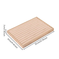 Velvet Jewelry Tray Shallow Rectangular Jewelry Tray Accessory Organizer Scratch Protection Storage Elegant Appearance