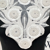 Guangzhou Factory Direct Platinum Two-Color Heavy Embroidery Chest Brooch New European and American High-End Dance Costume Accessory