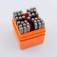 37 Pieces Metal Stamp Punch Set 3mm Steel Punch Set with Holder Sturdy Tool for Crafters, Leatherworkers, Diy Crafts