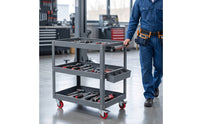 Industrial Mobile Tool Cart with Component Organizer Heavy-Duty Rolling Tool Cart Long-Lasting Portable for Mechanics, Diyers, Garage, Auto Repair Shop