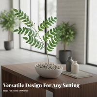 Faux Locust Leaf Branch Lifelike Appearance Artificial Acacia Leaf Stem Realistic Look Long Stem Decorative Branch for Homeowners, Living Room, Office