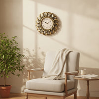 Clock with Openwork Frame Vintage Quartz Wall Clock 10-Inch for Hallway, Bedroom