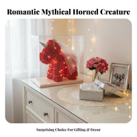fantasy horseShaped Light Cute Design mythical horned creature Glass Dome Light Includes Plush Toy