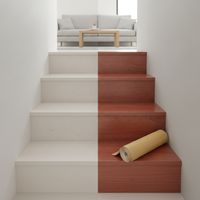 Self-Adhesive Wood Grain Stair Tread & Floor Renovation Sticker, Waterproof & Moisture-Proof